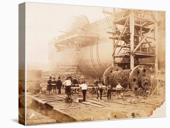 The Great Eastern under Construction, 19th Century-Robert Howlett-Premier Image Canvas