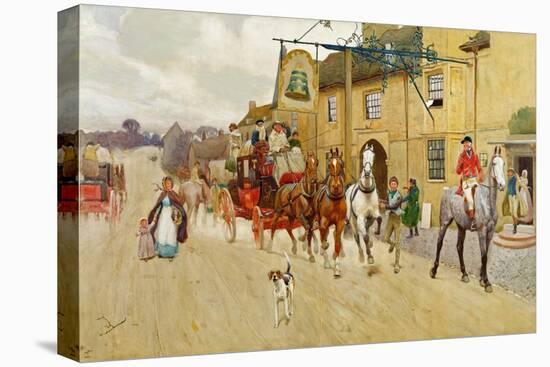 The Great North Road, the Bell at Stilton, 1902-Cecil Aldin-Premier Image Canvas