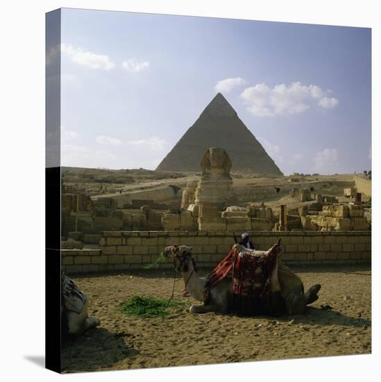 The Great Pyramid and the Sphinx-null-Premier Image Canvas