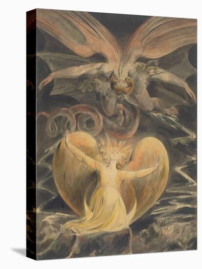 The Great Red Dragon and the Woman Clothed with the Sun, by William Blake, 1805, British painting,-William Blake-Stretched Canvas