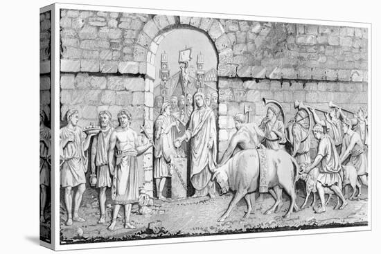 The Great Sacrifice of the Romans on Undertaking a War-James Gardner-Premier Image Canvas