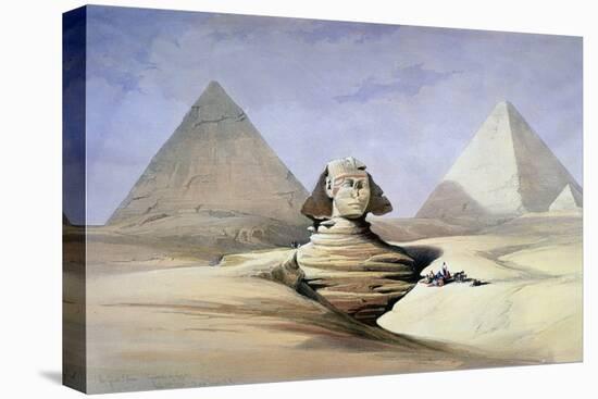 The Great Sphinx and Pyramids at Giza, 1838-1839-David Roberts-Premier Image Canvas