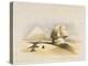 The Great Sphinx and the Pyramids of Giza, 19th century-David Roberts-Premier Image Canvas