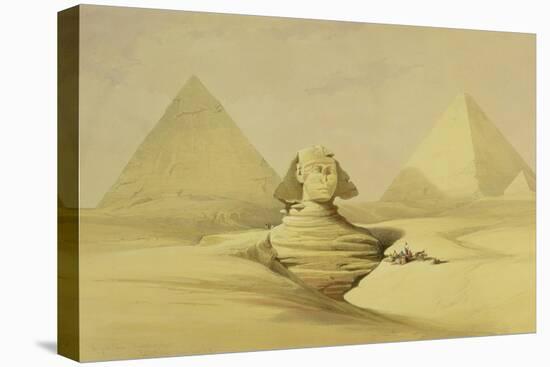 The Great Sphinx and the Pyramids of Giza, from "Egypt and Nubia," Vol.1-David Roberts-Premier Image Canvas