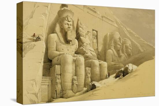 The Great Temple of Abu Simbel, Nubia, from "Egypt and Nubia," Vol.1-David Roberts-Premier Image Canvas