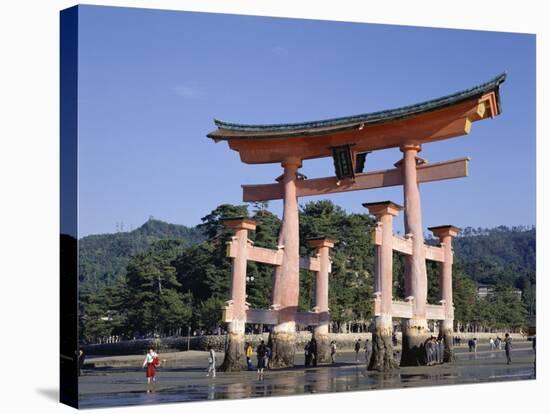 The Great Torii from the Corridor of Itsukushima Shrine, Akino, Miya-Jima, Japan-Adina Tovy-Premier Image Canvas