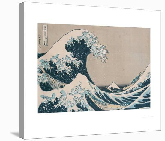 The Great Wave of Kanagawa, from the Series "36 Views of Mt. Fuji" ("Fugaku Sanjuokkei")-Katsushika Hokusai-Stretched Canvas