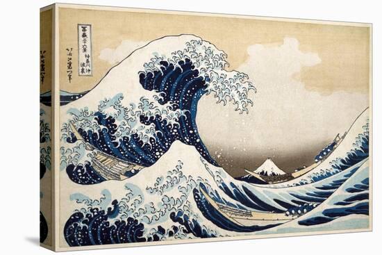 The Great Wave off Kanagawa from from the Series '36 Views of Mt. Fuji'; 1831 (Hand-Coloured Woodbl-Katsushika Hokusai-Premier Image Canvas