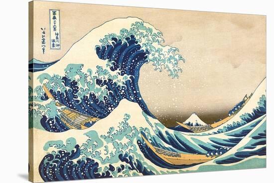 The Great Wave off Kanagawa-Katsushika Hokusai-Stretched Canvas