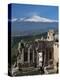 The Greek Amphitheatre and Mount Etna, Taormina, Sicily, Italy, Europe-Stuart Black-Premier Image Canvas