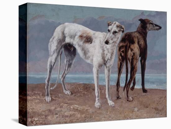 The Greyhounds of the Comte De Choiseul, 1866-Gustave Courbet-Premier Image Canvas