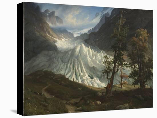 The Grindelwald Glacier, 1838 (Oil on Canvas)-Thomas Fearnley-Premier Image Canvas