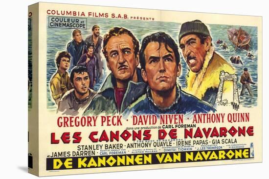 The Guns of Navarone, Belgian Movie Poster, 1961-null-Stretched Canvas