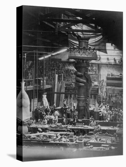 The Hand of the Statue of Liberty in the Monduit Workshop, 1876-null-Premier Image Canvas