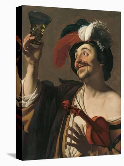 The Happy Violinist-Gerrit van Honthorst-Premier Image Canvas