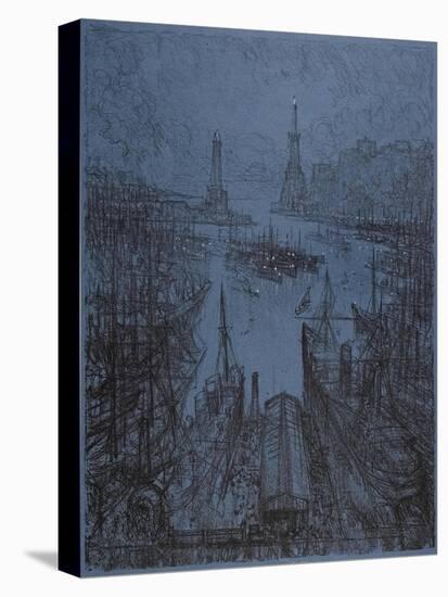 The Harbor, Genoa, 1913-Joseph Pennell-Premier Image Canvas