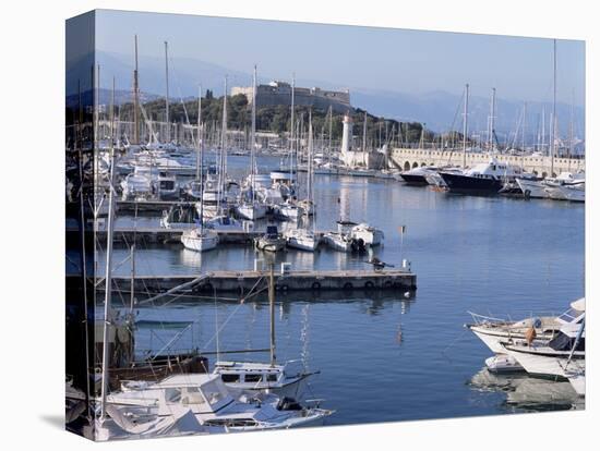 The Harbour and Fort Carre Where Napoleon was Imprisoned, Antibes, Alpes Maritimes, Cote d'Azur-Walter Rawlings-Premier Image Canvas