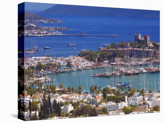 The Harbour and the Castle of St. Peter, Bodrum, Anatolia, Turkey, Asia Minor, Eurasia-Sakis Papadopoulos-Premier Image Canvas