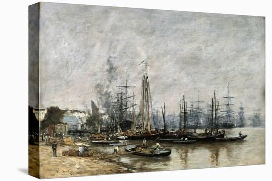 The Harbour of Bordeaux, 1874-Eugene Louis Boudin-Premier Image Canvas