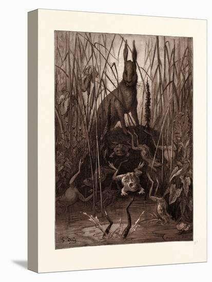 The Hare and the Frogs-Gustave Dore-Premier Image Canvas