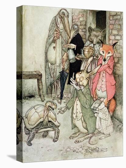 The Hare and the Tortoise, Illustration from 'Aesop's Fables', Published by Heinemann, 1912-Arthur Rackham-Premier Image Canvas