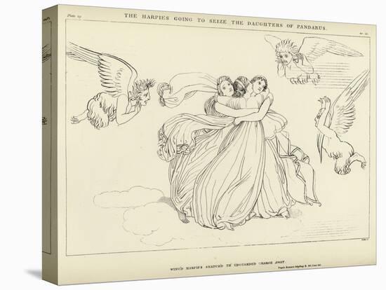 The Harpies Going to Seize the Daughters of Pandarus-John Flaxman-Premier Image Canvas