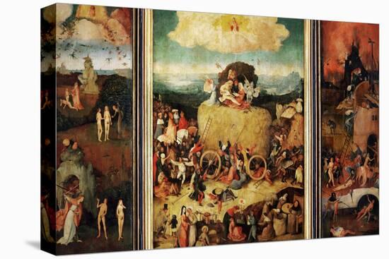 The Haywain, Triptych, circa 1485-90-Hieronymus Bosch-Premier Image Canvas