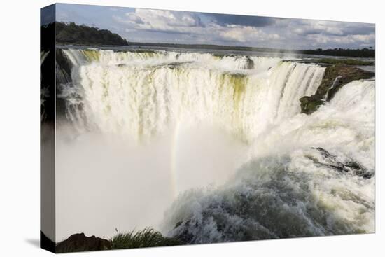 The headwater of Iguazu Falls with a rainbow from the Argentinian-James White-Premier Image Canvas