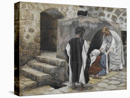 The Healing of Peter's Mother-In-Law from 'The Life of Our Lord Jesus Christ'-James Jacques Joseph Tissot-Premier Image Canvas