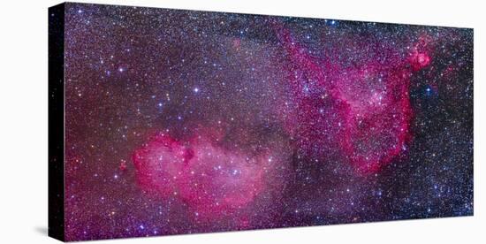 The Heart and Soul Nebulae in the Constellation Cassiopeia-Stocktrek Images-Premier Image Canvas
