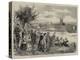 The Henley-On-Thames Regatta, a Sketch by the Riverside-Henry Woods-Premier Image Canvas