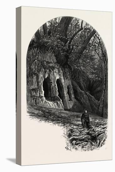 The Hermit's Cave, Depedale, the Dales of Derbyshire, UK, 19th Century-null-Premier Image Canvas