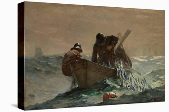 The Herring Net, 1885, by Winslow Homer, 1836-1910, American, realist painting,-Winslow Homer-Stretched Canvas