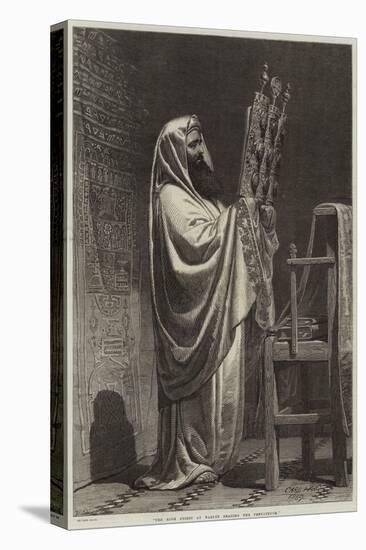 The High Priest at Nablus Reading the Pentateuch-Carl Haag-Premier Image Canvas