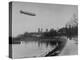 The Hindenburg Airship of Zeppelin Design Flying over City Where it was Fabricated-null-Premier Image Canvas