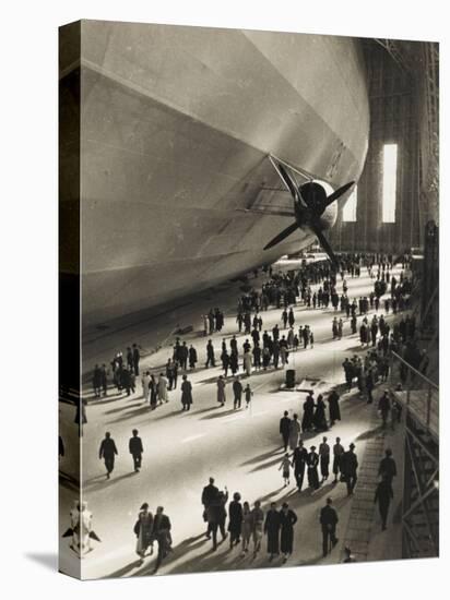 The Hindenburg Zeppelin - 1936 Olympics-null-Premier Image Canvas