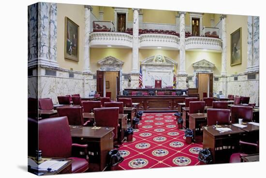 The historic House Chamber of Maryland State House and State Capitol, Annapolis, Maryland-null-Premier Image Canvas