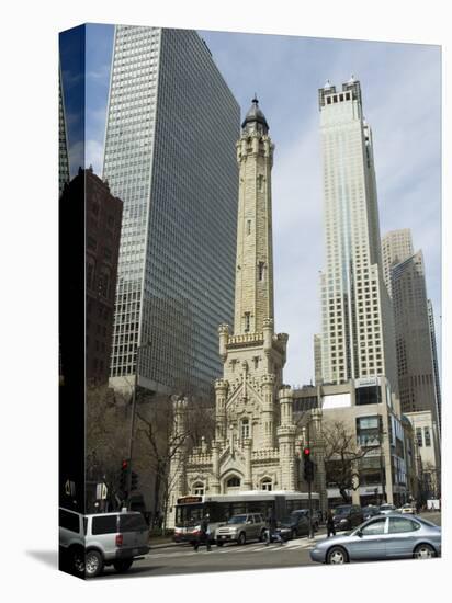 The Historic Water Tower, Near the John Hancock Center, Chicago, Illinois, USA-Robert Harding-Premier Image Canvas