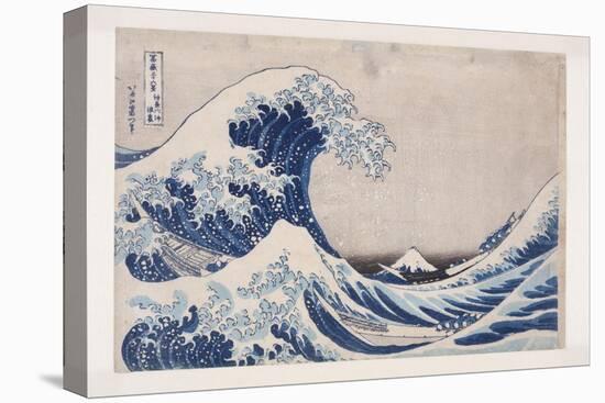 The Hollow of the Deep Sea Wave off Kanagawa (Kanagawa-Oki Nami Ura) (Colour Woodblock Print)-Katsushika Hokusai-Premier Image Canvas