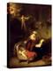 The Holy Family, c.1645-Rembrandt van Rijn-Premier Image Canvas
