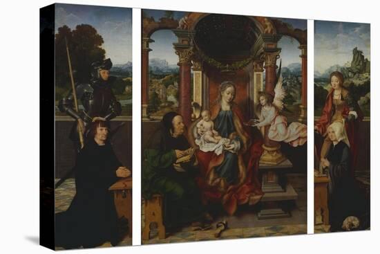 The Holy Family, Ca 1530, by Joos Van Cleve (1485-1540), Triptych. Belgium, 16th Century-Joos Van Cleve-Premier Image Canvas