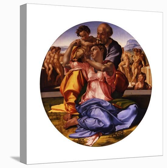 The Holy Family (The Doni Tond)-Michelangelo Buonarroti-Premier Image Canvas