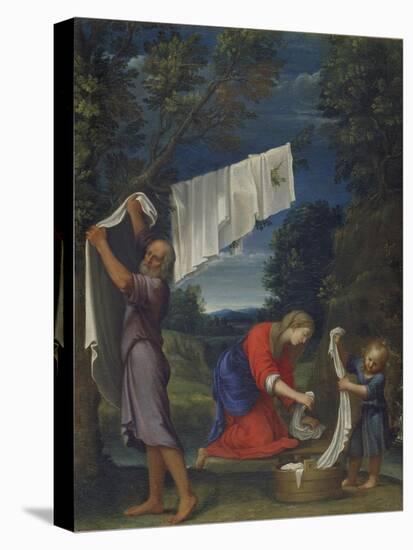 The Holy Family Washing Clothes-Lucio Massari-Premier Image Canvas