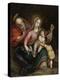 The Holy Family with Saint John the Baptist,18th century-South American School-Premier Image Canvas