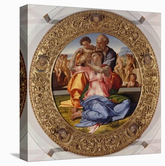 The Holy Family with Saint John (Tondo Doni), C. 1503-04-Michelangelo-Premier Image Canvas