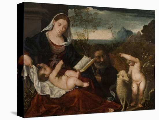 The Holy Family with Saint John-Tiziano Vecelli Titian-Premier Image Canvas