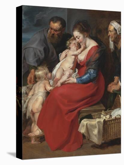 The Holy Family with Saints Elizabeth and John the Baptist, C.1615-Peter Paul Rubens-Premier Image Canvas