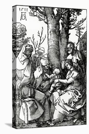 The Holy Family with St. Anne and St. Joachim, 1511 (Woodcut)-Albrecht Dürer-Premier Image Canvas