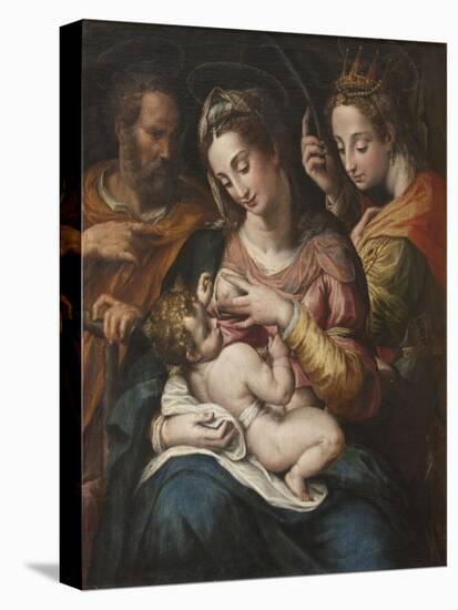 The Holy Family with St Catherine, c.1600-Giulio Cesare Procaccini-Premier Image Canvas