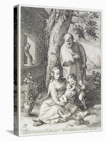 The Holy Family with St. John, 1593-Hendrik Goltzius-Premier Image Canvas